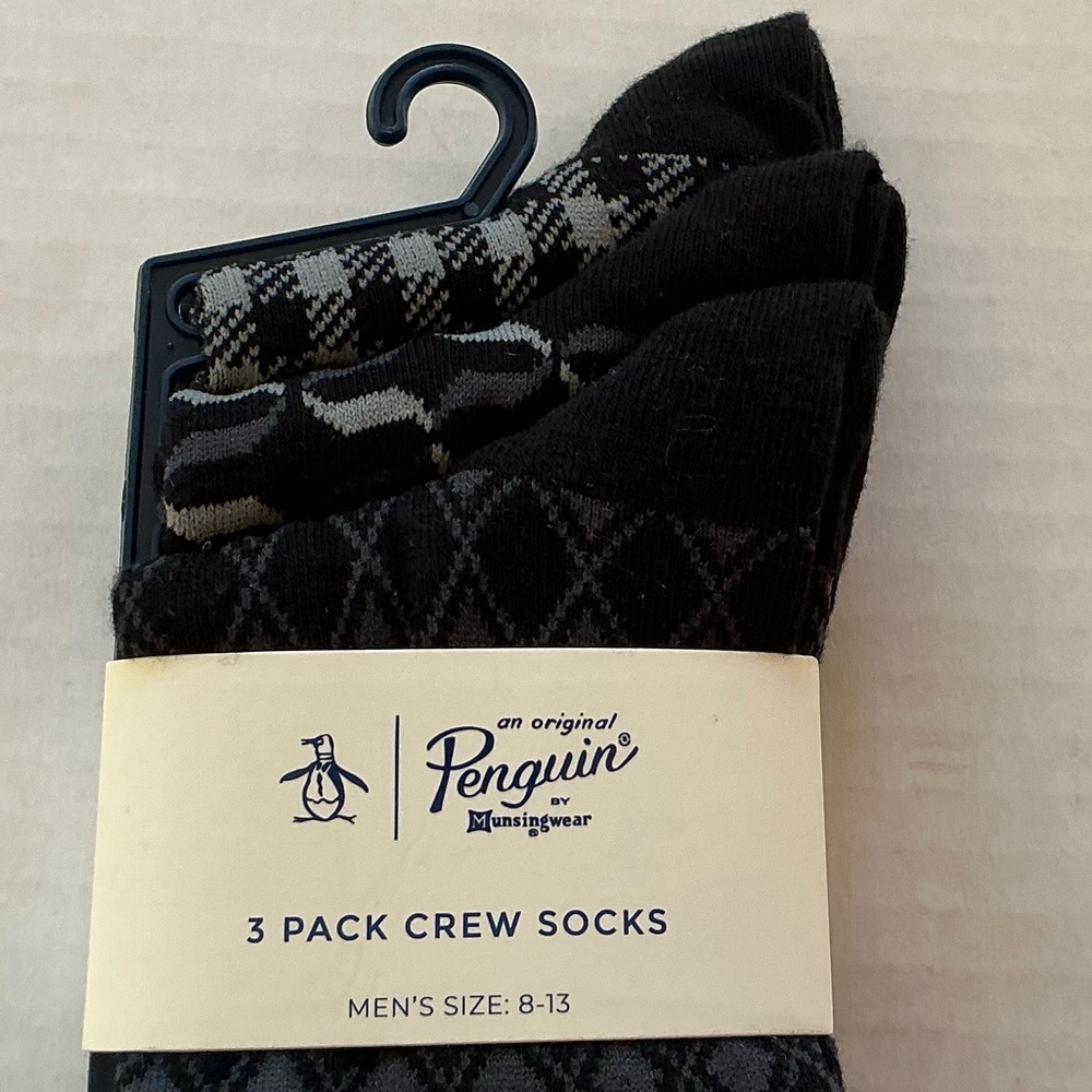 Original Penguin Crew Assorted Socks - Pack of 3 - Picture 3 of 14